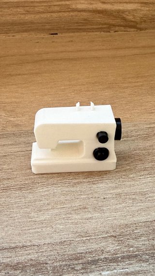 Máquina de coser miniatura caja guarda agujas