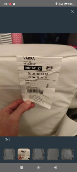 Cambiador VÄDRA IKEA con funda