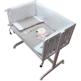 Minicuna colecho con osito y estrellas