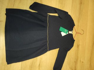 Vestido HyM azul marino T.8/10 años