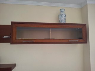 Conjunto Muebles Salón Madera Oscura
