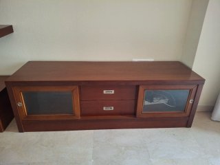 Conjunto Muebles Salón Madera Oscura