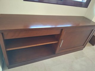Conjunto Muebles Salón Madera Oscura