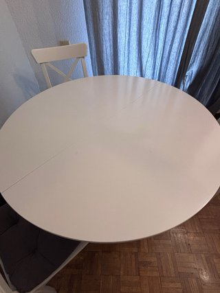 Mesa redonda extensible Ikea rosentorp 110/155cm