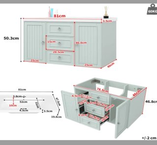 Mueble de baño azul