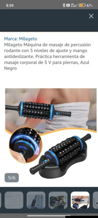 Masajeador Milageto Percusión 5 Niveles