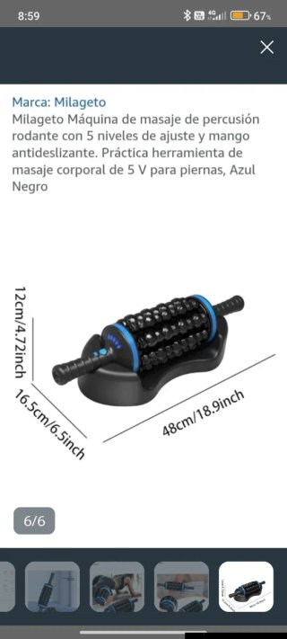 Masajeador Milageto Percusión 5 Niveles