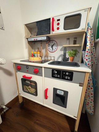 Cocina de juguete madera con menaje