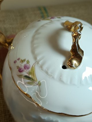 Conjunto Café Vintage Pintado a Mano