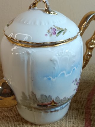 Conjunto Café Vintage Pintado a Mano