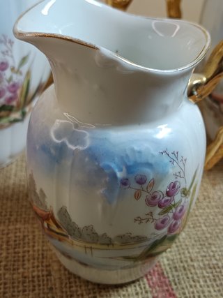 Conjunto Café Vintage Pintado a Mano