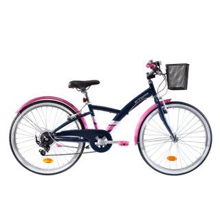 Bicicleta paseo niños 24 Pulgadas Original 500 azul rosa