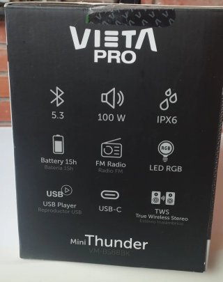 Altavoz Portátil VIETA PRO Mini Thunder Negro