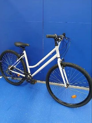 Bicicleta Trekking Cuadro Bajo Expl 50 Gris