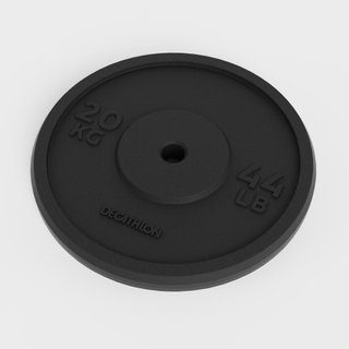 Disco Musculación 28 mm Hierro Parcialmente Reciclado 20 kg