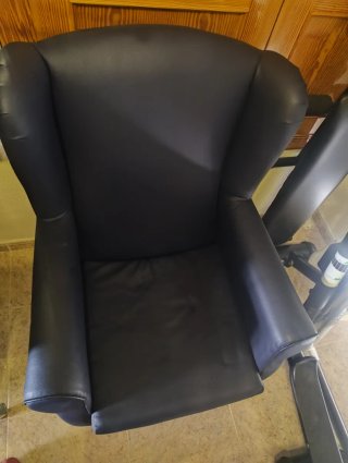 Sillón polipiel azul marino