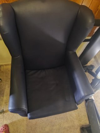 Sillón polipiel azul marino