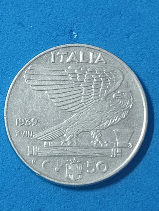 3 Monete Regno d'Italia 50 centesimi Aquila Sabaud