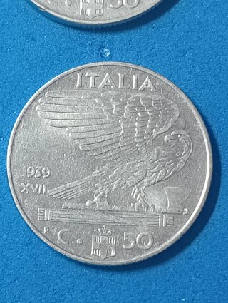3 Monete Regno d'Italia 50 centesimi Aquila Sabaud