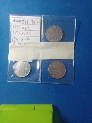 3 Monete Regno d'Italia 50 centesimi Aquila Sabaud