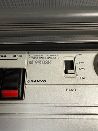 Radio Sanyo Plata Cassette Boombox