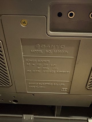Radio Sanyo Plata Cassette Boombox