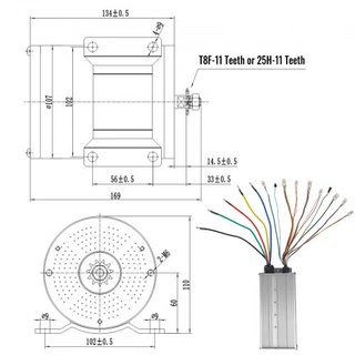 Motor eléctrico sin escobillas DC 72V 3000W Kit de motor eléctrico sin escobillas 4900RPM con controlador y empuñadura de acelerador para scooter eléctrico, bicicleta eléctrica, motor de motocicle...
