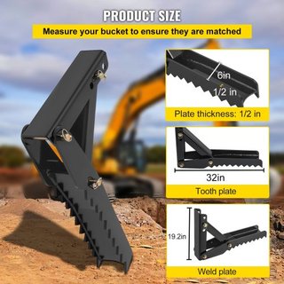 accesorios de soldadura para pulgar de excavadora retroexcavadora de 32"