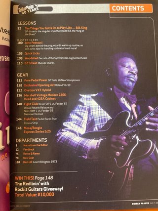 2 revistas: Guitar One (2006)/Guitar Player (2008)