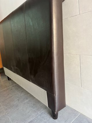 Cabecero Cama Semipiel El Corte Inglés Marrón/Gris