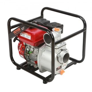 Bomba de Agua con Motor de Gasolina, Entrada/Salida de 7.6 cm, 5.2 kW (7 HP), 1003.5 L/min, 43.3 m de Elevación, 6.7 m de Succión, Bomba de Transferencia de Agua Residual a Gas de 4 Tiempos con Ma...