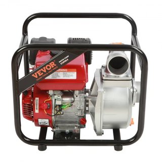 Bomba de Agua con Motor de Gasolina, Entrada/Salida de 7.6 cm, 5.2 kW (7 HP), 1003.5 L/min, 43.3 m de Elevación, 6.7 m de Succión, Bomba de Transferencia de Agua Residual a Gas de 4 Tiempos con Ma...