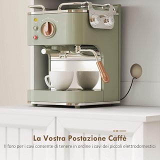 Credenza de Cocina Alta 180Cm, Mueble Despensa Con 8 Estantes En La Puerta, Orificio Para Cables, Puertas Acrílicas, Estantes Regulables, Mesa Para Microondas, Rústico, Para Comedor Sala De Estar,...