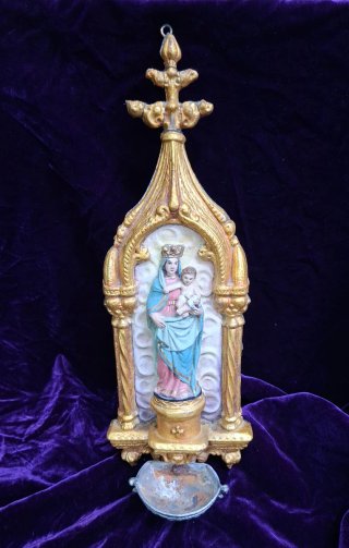 Benditera Olot Virgen con Niño S. XX