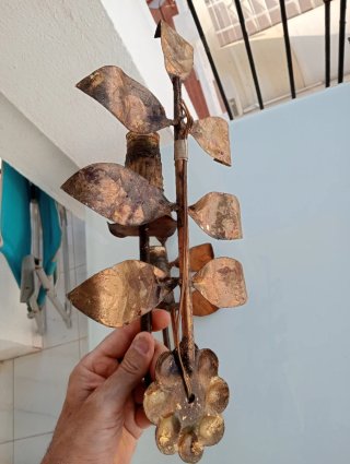 2 lámparas de Metal Antiguos apliques