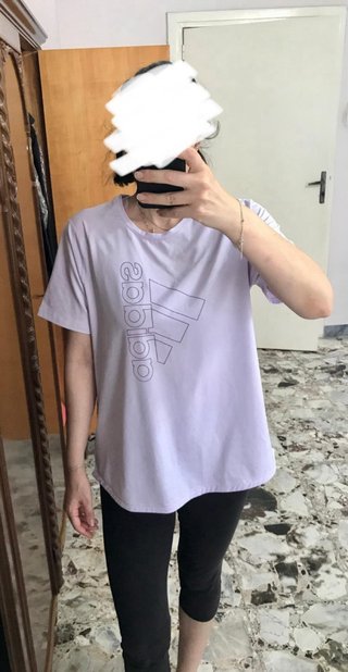 T-shirt sportiva lilla Adidas