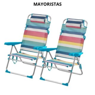 OFERTA 2 SILLAS TUMBONAS RECLINABLES PLAYA PISCINA