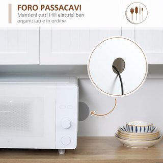 Credenza de Cocina Alta con Armarios, Cajón y Encimera para Microondas, Mueble de Despensa Estrecho con Puertas y Estantes Regulables, para Sala de Estar, Comedor, 101X39X180Cm, Blanco