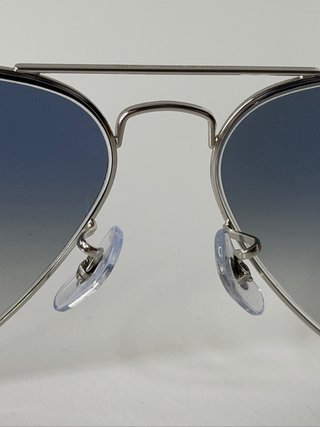 Ray-Ban Aviator Occhiali da Sole Blu Argento