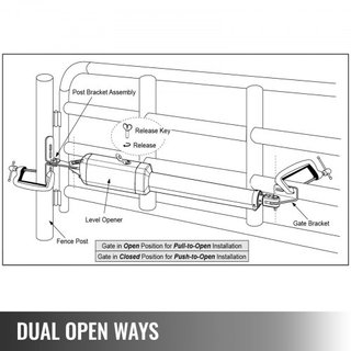 abridor de puerta oscilante con actuador lineal 380 kg con control remoto de 5.5 m de longitud