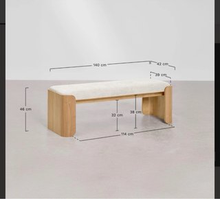 Banco Sklum tapizado tela y madera