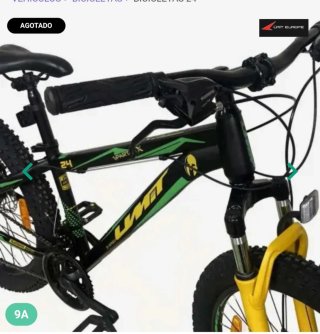 Bicicleta Spartan X Negra y Verde 24