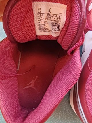 Air Jordan 1 Low Bordeaux/Bianco Tg 43