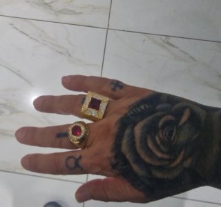 Anillos Oro 18kt Sellos Piedra Roja