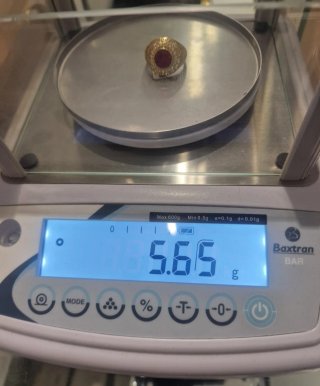 Anillos Oro 18kt Sellos Piedra Roja