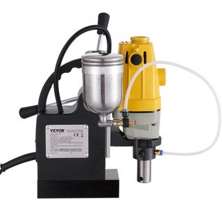 Prensa de Taladro Magnético de 1100W Fuerza Magnética de 12000 N con 6 Piezas de Brocas Anulares HSS