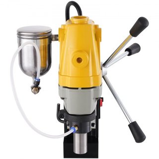 Prensa de Taladro Magnético de 1100W Fuerza Magnética de 12000 N con 6 Piezas de Brocas Anulares HSS