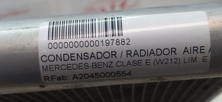 CONDENSADOR / RADIADOR  AIRE ACONDICIONADO MERCEDES-BENZ CLASE E (W212) LIM. E 200 CDI BlueEfficiency (212.005)