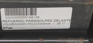 REFUERZO PARAGOLPES DELANTERO VOLKSWAGEN POLO Advance