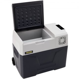 Refrigerador de Coche, Refrigerador de Coche de 12 Voltios, Congelador Portátil de Zona Única de 40 L con Ruedas y Asa, -4℉-68℉, Enfriador de Compresor de 12/24V CC y 100-240V CA para Exterior, Ca...